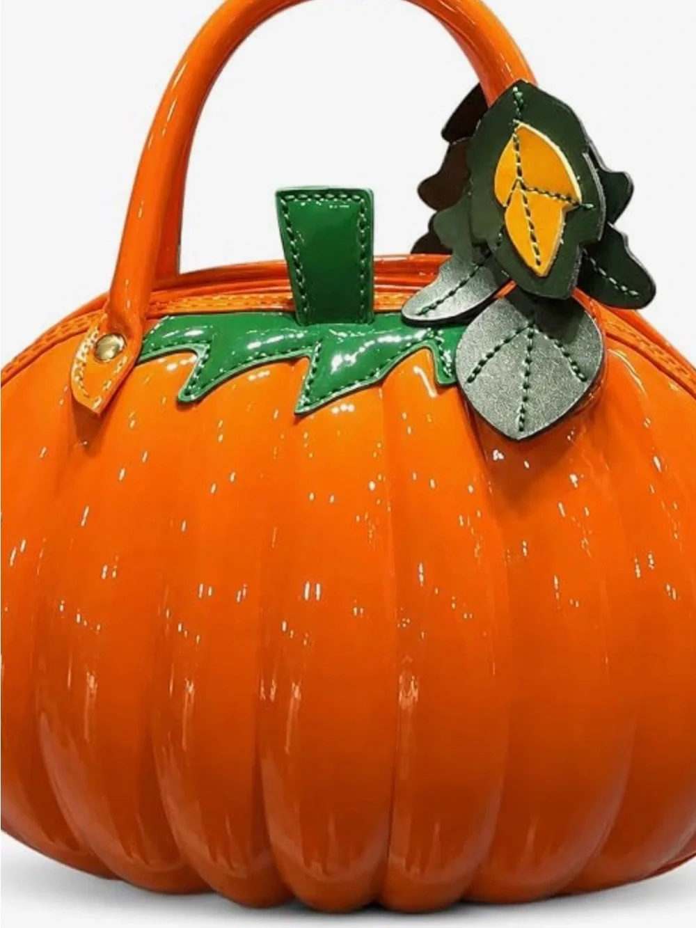 Pumpkin Crossbody Bag with Strap - 3D Glossy